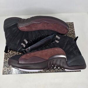 Jordan 12 Retro SP x A Ma Maniere High Black Burgundy Men's 10 Women's 11.5 NEW